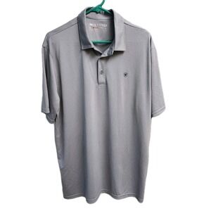 Ariat Tek Mens Shirt XL Gray Classic Polo Short Sleeve Pattern Heat Series